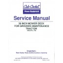 Cub Cadet Service Manual for No. 346 Mower Deck