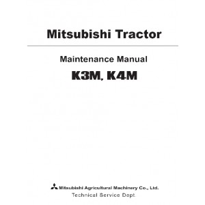 Cub Cadet Mitsubishi K3M,K4M Diesel Maintenance Manual 7500 Series