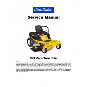 Cub Cadet RZT22 & RZT17 Service Manual