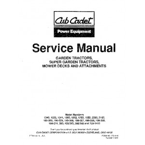 Cub Cadet Service Manual 772-4166