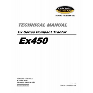 Cub Cadet Yanmar EX Series EX450 Service/Repair Manual