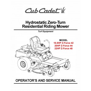 Cub Cadet Hydrostatic Zero-Turn Residential Riding Mower Z-Force 42-44-48