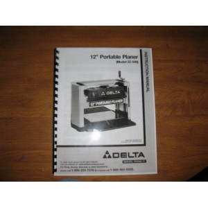 Delta 12" Portable Planer Instruction Manual for Model No. 22-540