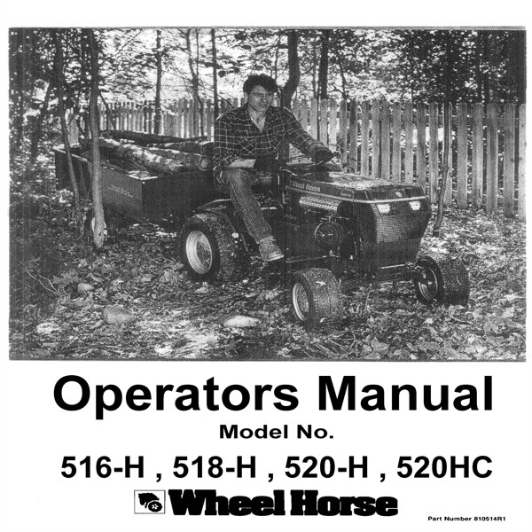 thumbnail interactive-video image 1 of Wheel Horse 500 Series Operators Manual – Model 520H (1991) – Reprint 1 of 4