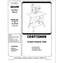 Craftsman 10" Radial Arm saw Operation's Manual
