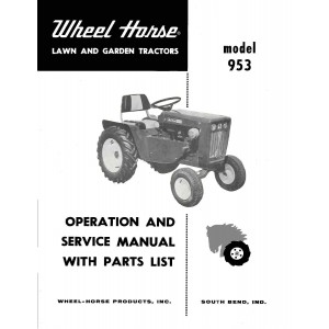 Wheel Horse 953 Operators,service,parts Manual